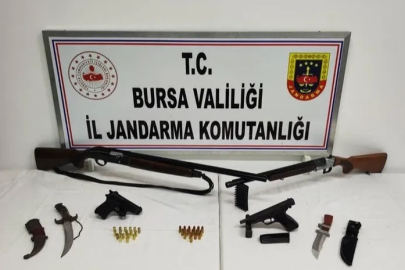 Bursa'da ruhsatsız silah operasyonu: 2 gözaltı