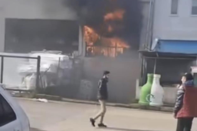 Bursa'da korkutan yangın: Film izler gibi izlediler