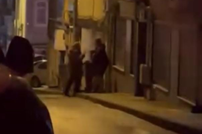 Bursa'da komşuların çöp bidonu tartışması kamerada