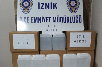 Bursa'da sahte alkol operasyonu: 135 litre etil alkol ele geçirildi