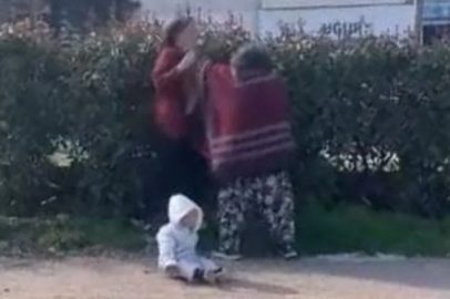 Bursa'da dilenci kadınların kavgası kamerada