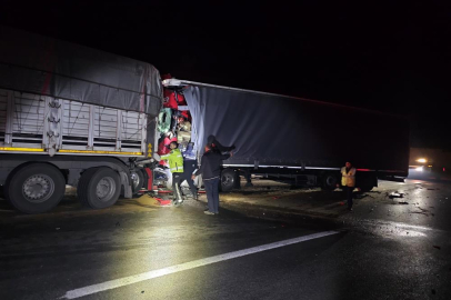 Bursa'da iki tırın çarpıştığı kazada 1 kişi hayatını kaybetti