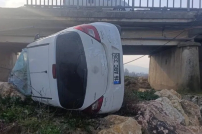 Bursa'da genç sürücü ölümden döndü