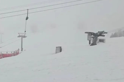 Uludağ’da Mart sonunda kar sürprizi