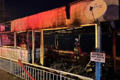 Kurşunlu Sahili'nde gece yarısı yangın paniği