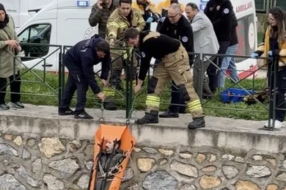 Bursa'da dereye düşen adamı ekipler kurtardı