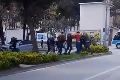 Bursa’da park kavgası kamerada