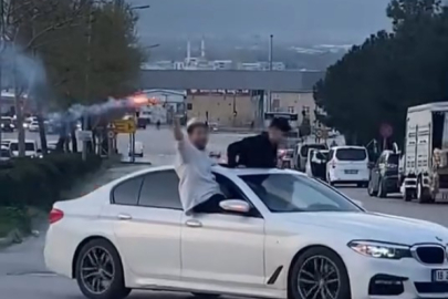 Bursa'da düğün konvoyu tehlike saçtı