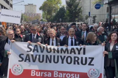 Bursa'da hukuk camiasından adalet yürüyüşü