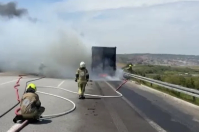 Bursa gişelerde yanan TIR küle döndü