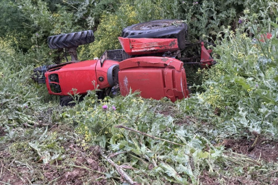 Bursa'da yürek yakan kaza...Devrilen traktörün sürücüsü öldü