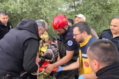 Bursa'da dereye düşerek akıntıya kapıldı, böyle kurtarıldı