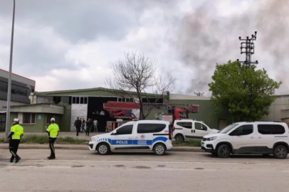 Bursa'da sunta fabrikasında korkutan yangın
