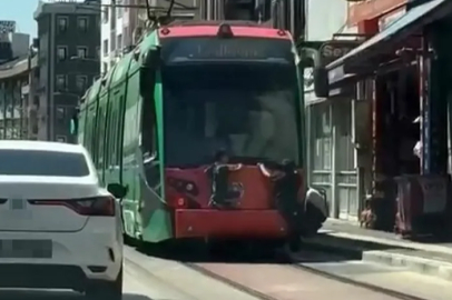 Bursa'da tehlikeli yolculuk kamerada