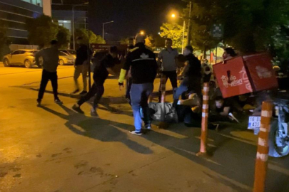 Bursa'da sokak ringe döndü, yumruklar havada uçuştu
