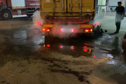 Bursa'da yanan TIR'ı 10 kilometre sürüp itfaiyeye yetiştirdi