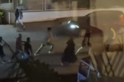 Bursa’da aileler arasında meydan muharebesi kamerada