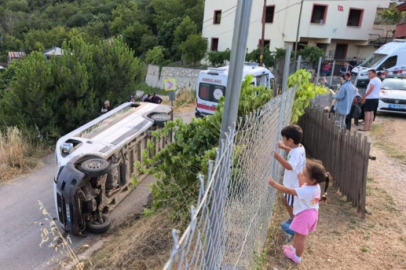 Bursa'da tarım işçilerini taşıyan servis devrildi: 6 işçi yaralı