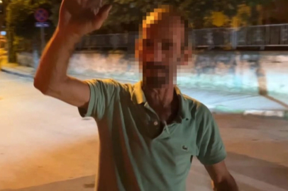 Bursa'da alkollü bisiklet sürücüsü kameralara şarkı söyledi
