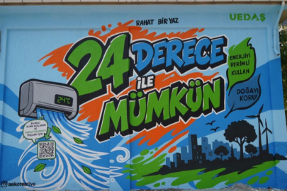 UEDAŞ, "24 derece ile mümkün" mesajını trafolara taşıdı