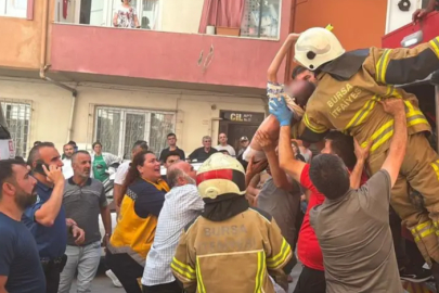 Bursa'da yangın paniği: Engelli çocuk son anda kurtarıldı