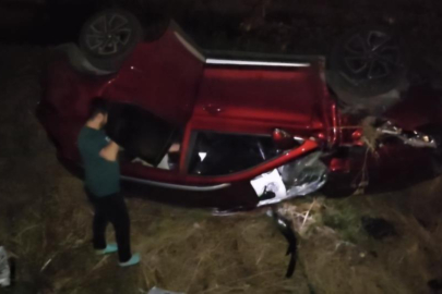 Bursa'da takla atan otomobilden burnu bile kanamadan çıktı