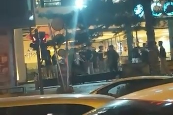 Bursa'da  iki grup arası kavga kamerada