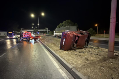 Bursa'da kontrolden çıkan Tofaş takla attı