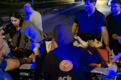 Bursa'da otomobiliyle direğe çarpan sürücünün can pazarı