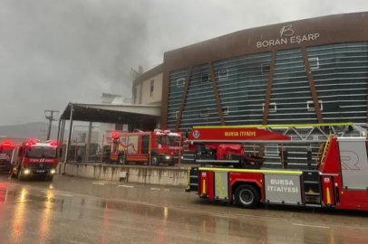 Bursa'da korkutan fabrika yangını