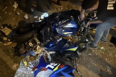 Bursa'da motosikletiyle boş alana uçtu