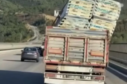 Bursa’da tehlikeli taşımacılık kamerada