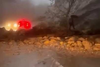 Uludağ yolunda heyelan paniği