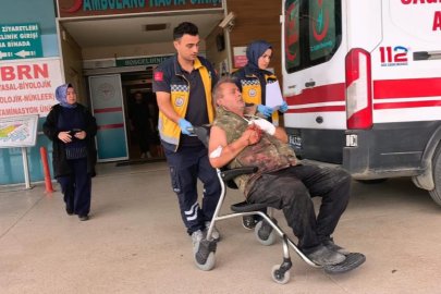 Bursa'da elini motorlu testereye kaptıran 61 yaşındaki adam yaralandı
