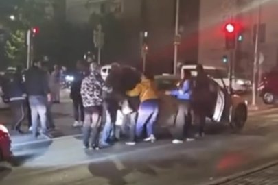 Bursa'da iki aile arasındaki kavga kamerada