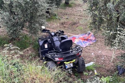 Bursa'da ATV bir anda tarlaya uçtu