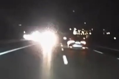 Bursa'da otobanda korku dolu anlar