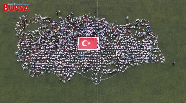 2 bin çocukla dev Türkiye haritası