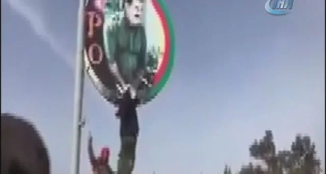Afrin’de Öcalan posterleri parçalandı