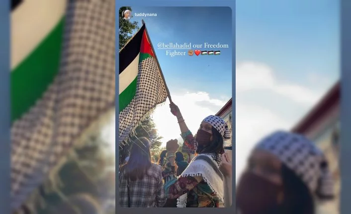 Bella Hadid, ABD’deki Filistin'e destek protestosuna katıldı