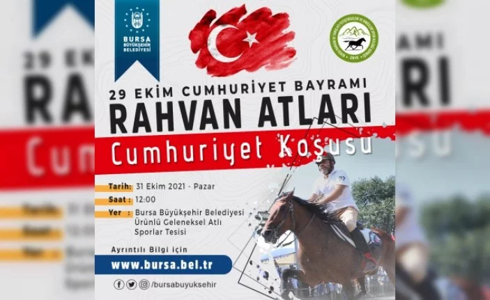 Bursa'da atlar Cumhuriyet için koşacak