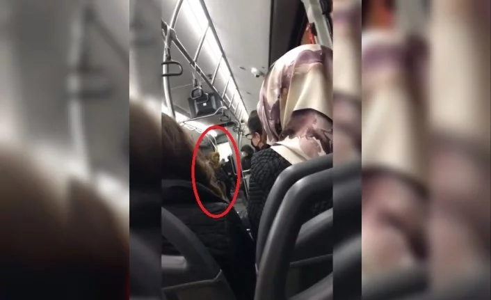 Bursa'da belediye otobüsünde maskesiz kadın terörü