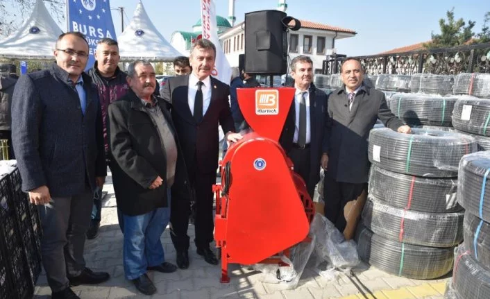Bursa'da çiftçiye damlalık sulama sistemi ve çilek fidesi desteği