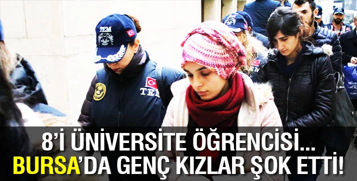 Bursa'da PKK'nın propagandasını yapan 14 kişi adliyeye sevk edildi