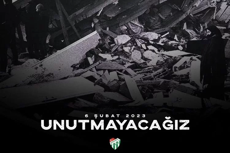 Bursaspor'dan, "Asrın Felaketi" paylaşımı