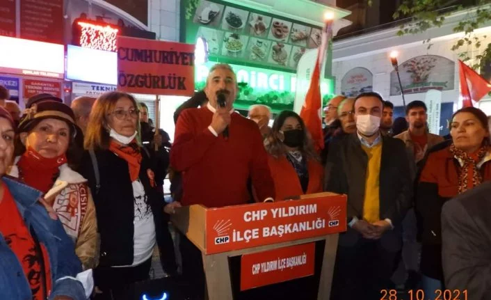 CHP Yıldırım İlçe Başkanlığı'ndan Cumhuriyet yürüyüşü