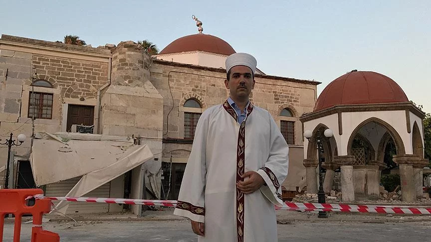 İstanköy'de din görevlisi olan Alioğlu: Türkiye'den caminin tamiri için yardım bekliyoruz