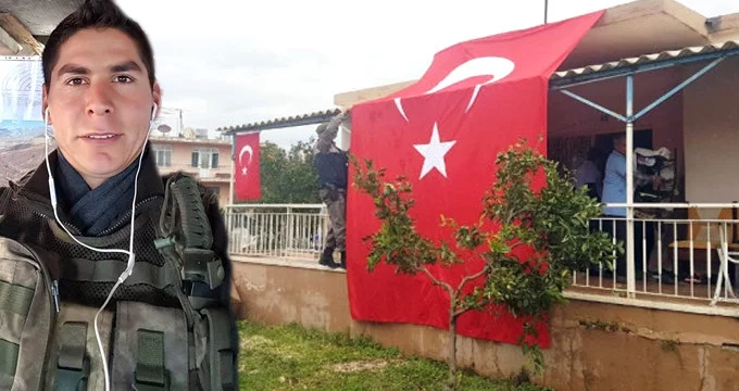 Şehidin Ateşi Antalya'ya Düştü, Tek Katlı Evi Bayraklarla Donatıldı