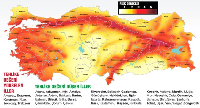 Türkiye'nin Deprem Haritası Güncellendi: 46 İlde Risk Azalırken, 6 İlde Yükseldi
