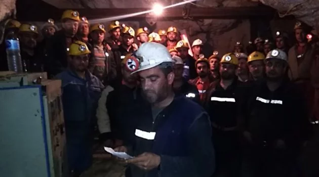 Yenice'de maden işçileri kendilerini ocağa kapattı